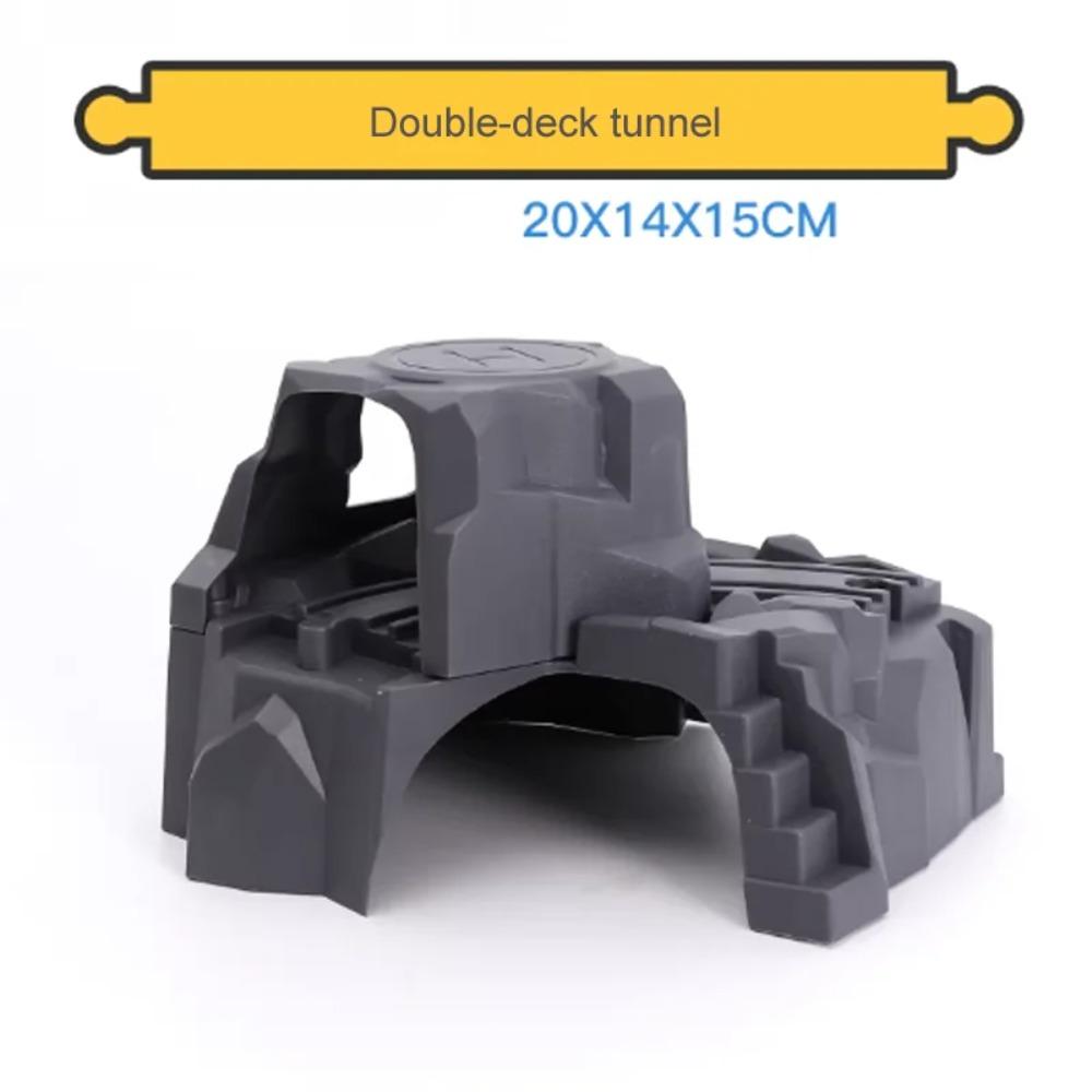 Wooden Train Track Scene Building Accessories Cave Tunnel Compatible with Thomas Tank Engine Track Toys Ages 3-6