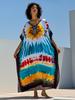European & American Cotton Print Beach Cover-Up Long Dress - Plus Size Swimsuit Sunscreen Robe