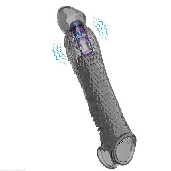 Penis Sleeve Extensions Condom Male Enlargement Delay Vibrators Clits Massager Cock Ring Vibrating Penis Cover Sex Toys For Men