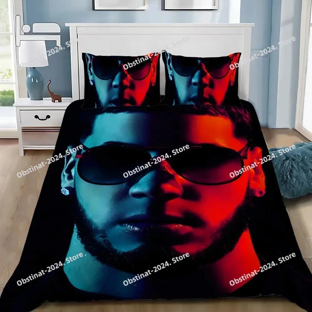 Anuel AA Real Hasta La Muerte Duvet Cover Pillowcase Bedding Set Boy Girl Bedroom Decoration Children Single Double Large Size