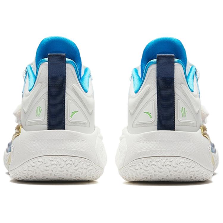 New Anta KAI 1 Anti Slip Wear Resistant Low Top Basketball Shoes Men's White Blue 112531110S-1