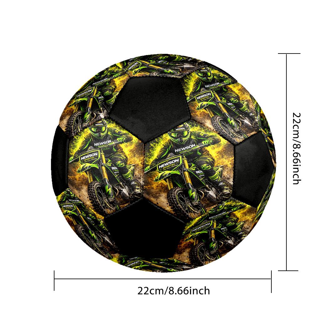 Motor trail op Indoor Soccer Ball Colorful All Ages Size 5 Machine Stitched PVC Competition Ready Durable High-Bounce