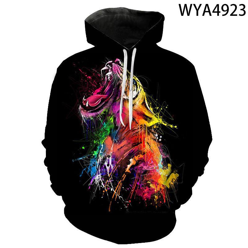 

Spring And Fall Animal Series Hoodies Tiger Women Children 3D Printed Hooded Pullove Cool Sweatshirts Boy Girl Kids Tops 6XL