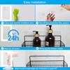 15 Pack Shower Caddy Adhesive Replacement, No Drilling Shower Shelf Adhesive, Strong Caddy Sticker Hooks Replacement for Showers Shelves and Kitchen