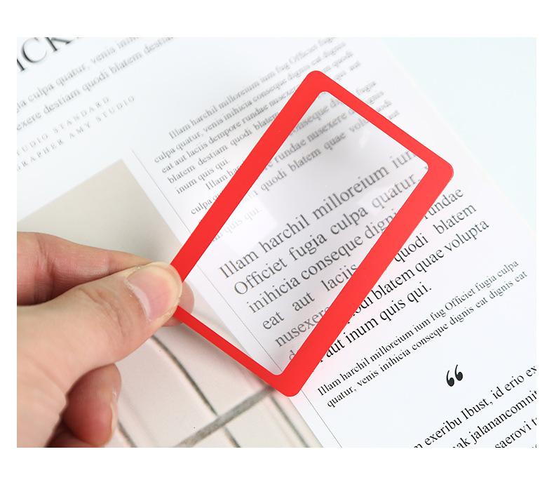 Bookmark Card Business Card Magnifying Glass, Portable Handheld Magnifying Glass