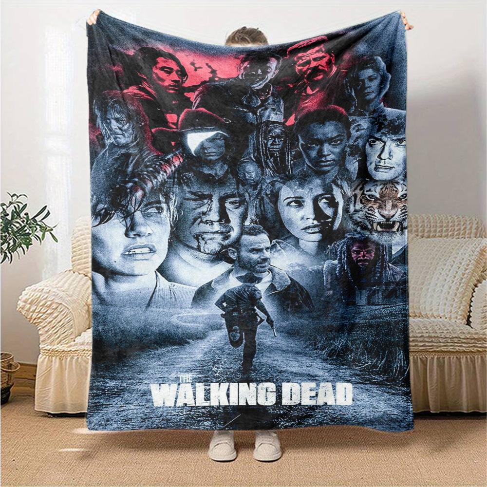 Walking Dead Print Flannel Blanket High Quality Warm Comfortable Cover for All Seasons Perfect for Gifts Home Decor