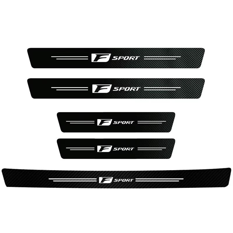 Carbon Fiber Car Door Sill Threshold Anti Protective Stickers Decals For Lexus F SPORT IS250 IS200 CT200h GS300 LS430 RX450h LBX