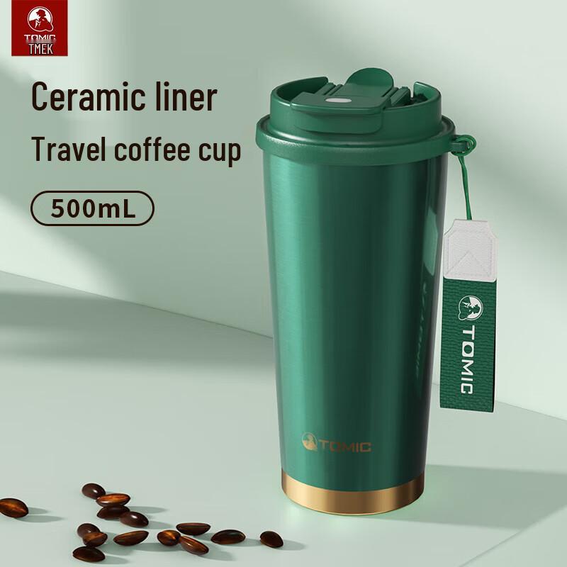 TOMIC Ceramic Lined Portable Insulated Mug