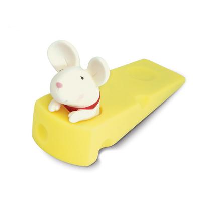Cartoon Deurstopper Schattig Dier Vormig Ponsvrij Decoratieve Deurwig voor Thuis Kantoor Wit