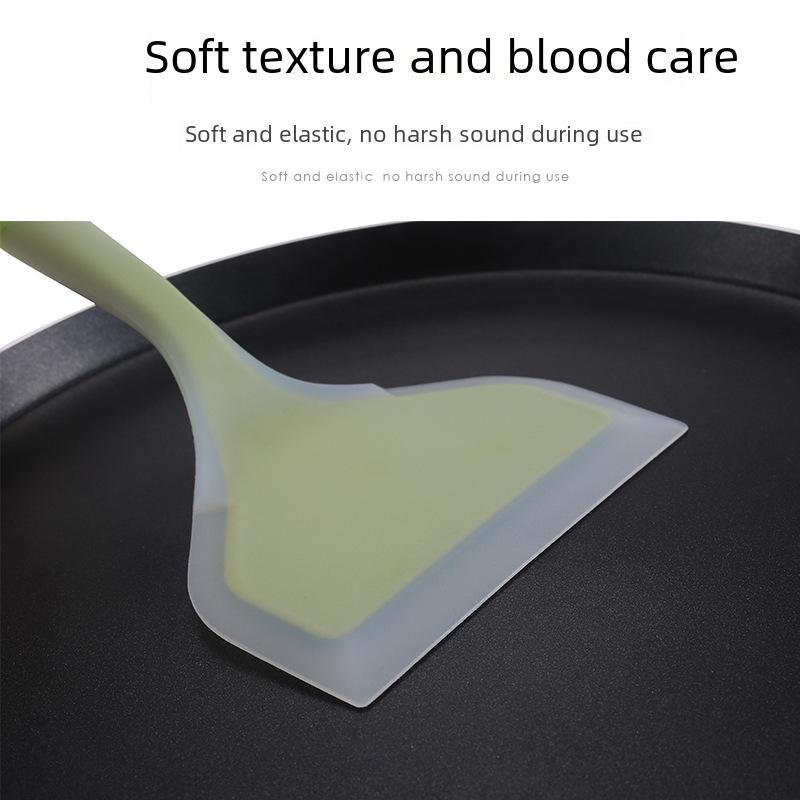 High-Temperature Resistant Jade Silicone Spatula for Non-Stick Pans and Pizza