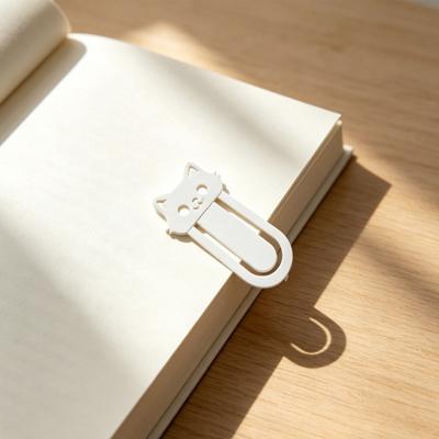 Jijijing 3D Printed Cat Bookmark, Stable Clamping Book Clip, Not Easy To Fall Off Non-Scratch Practical Reading Mark for Accessory