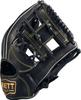 ZETT Youth Baseball Soft Black BJGB74510F Glove, Steer, All-Around, Left-Handed Throw, (1900), Size SS,
