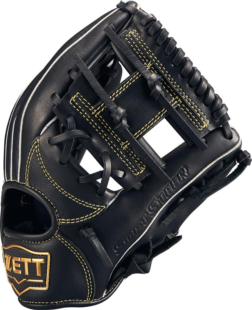 ZETT Youth Baseball Soft Black BJGB74510F Glove, Steer, All-Around, Left-Handed Throw, (1900), Size SS,