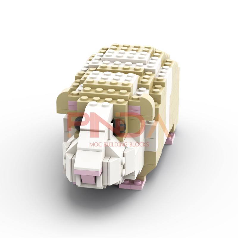 205 PCS Guinea Pig Model Set Building Blocks Cute Pet Animal MOC Bricks Creative Children's Toy Birthday Gift Christmas Present