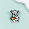 Cute Skull Chef Brooch: Creative Quote Badge for Backpacks - Alloy Decorative Accessory