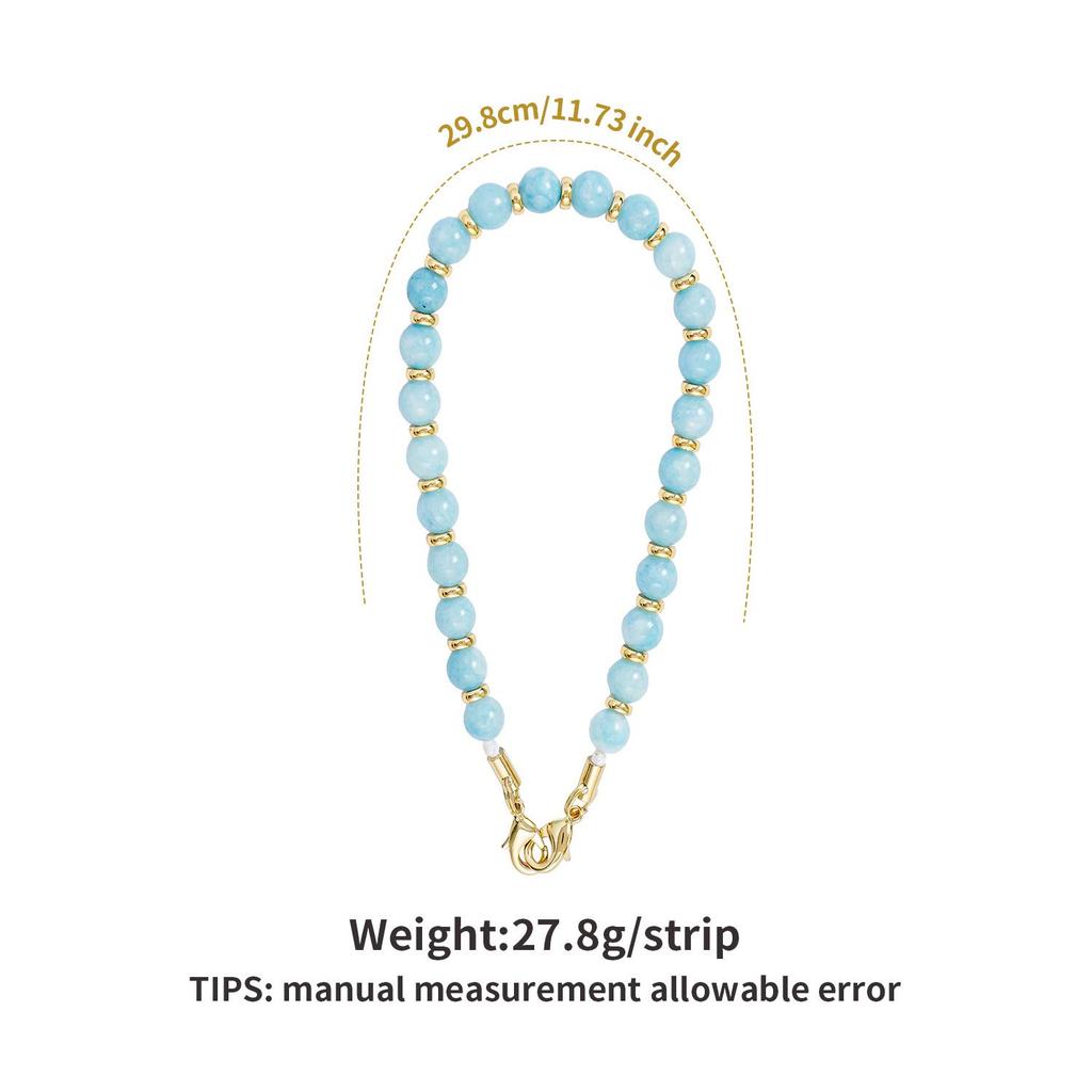 High-End Men's & Women's Fashion Cat's Eye Stone Beaded Phone Chain Lanyard