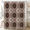 Decorative Pattern Waterproof Shower Curtain Rustic Floral Design for Bathroom Decorations (Size72x84 Inches)
