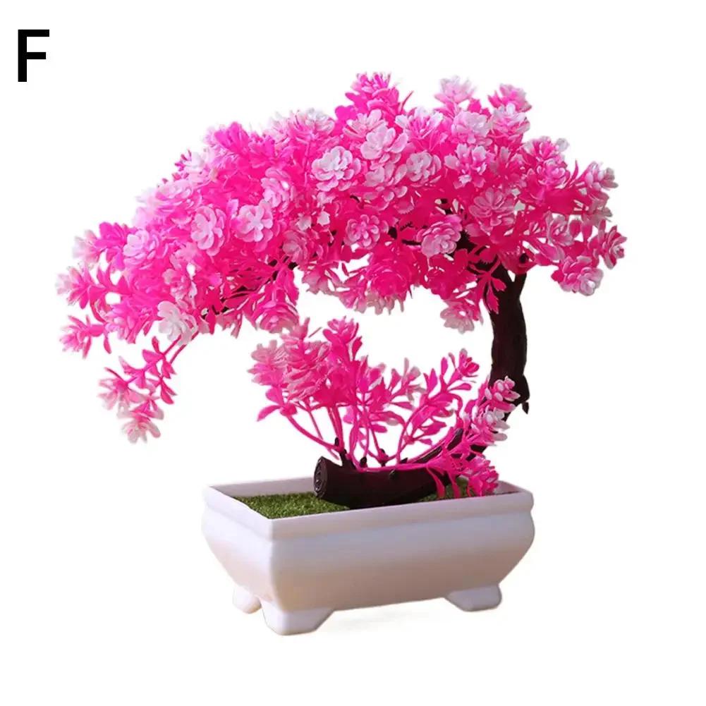 Artificial Plants Bonsai Small Tree Simulation Plants Fake Flowers Table Potted Ornaments Home Decoration Hotel Garden Decor