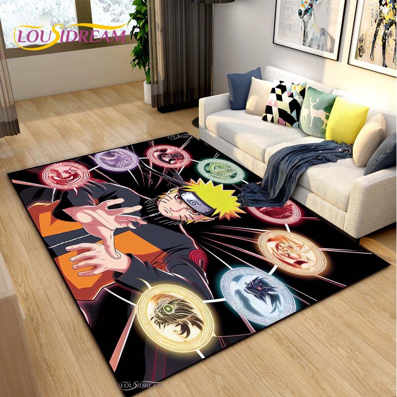 Bandai Naruto Cartoon Anime Carpet for Living Room Bedroom Cute Rugs Kitchen Door Kids Un-slip Floor Mats Alfombra Birthday Gift