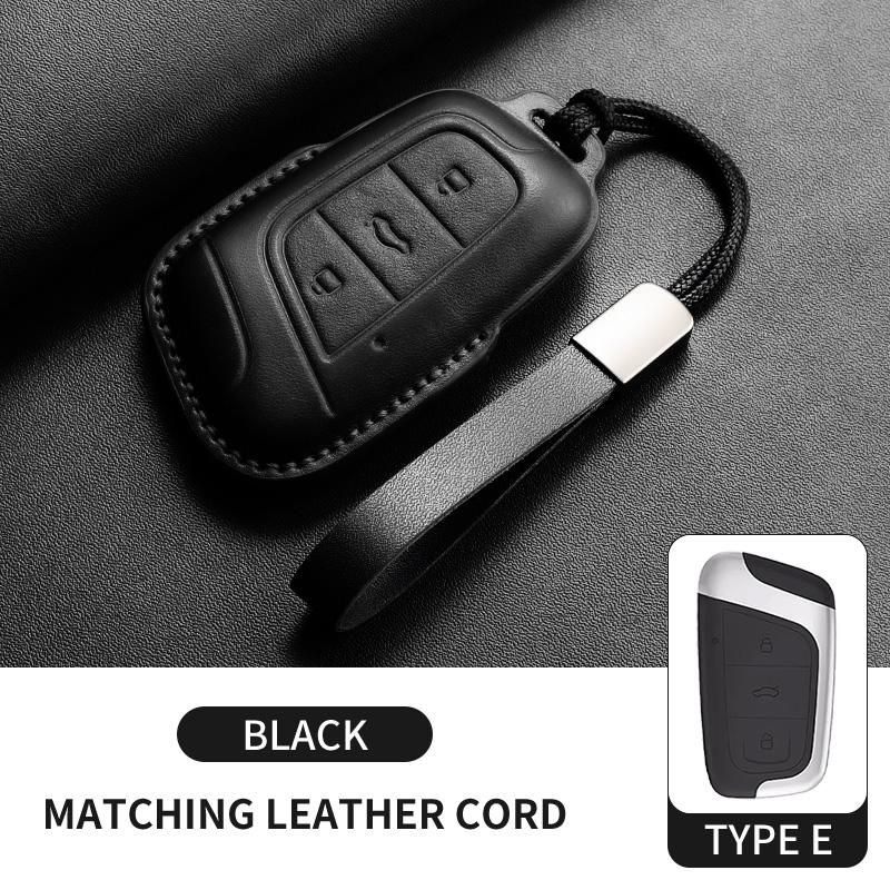 Leder-Schlüsseletui für Chery EQ1 Little Ant Auto-Fernbedienung, Smart-Schlüsselanhänger, dekorativer Schutz, Zubehör