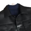 New Down Men's Leather Coat Winter Lapel Fashion Casual Thick Warm