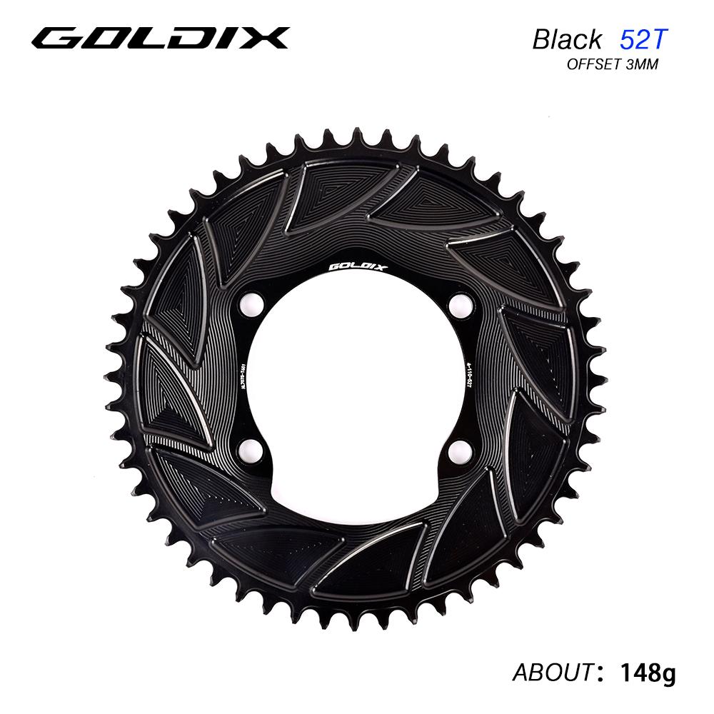 GOLDIX Road Bike Gravel Bike Single Chainring 110BCD Suitable for Shimano R7000 R8000 R8100 R9200 Suitable for Crank Power Meter