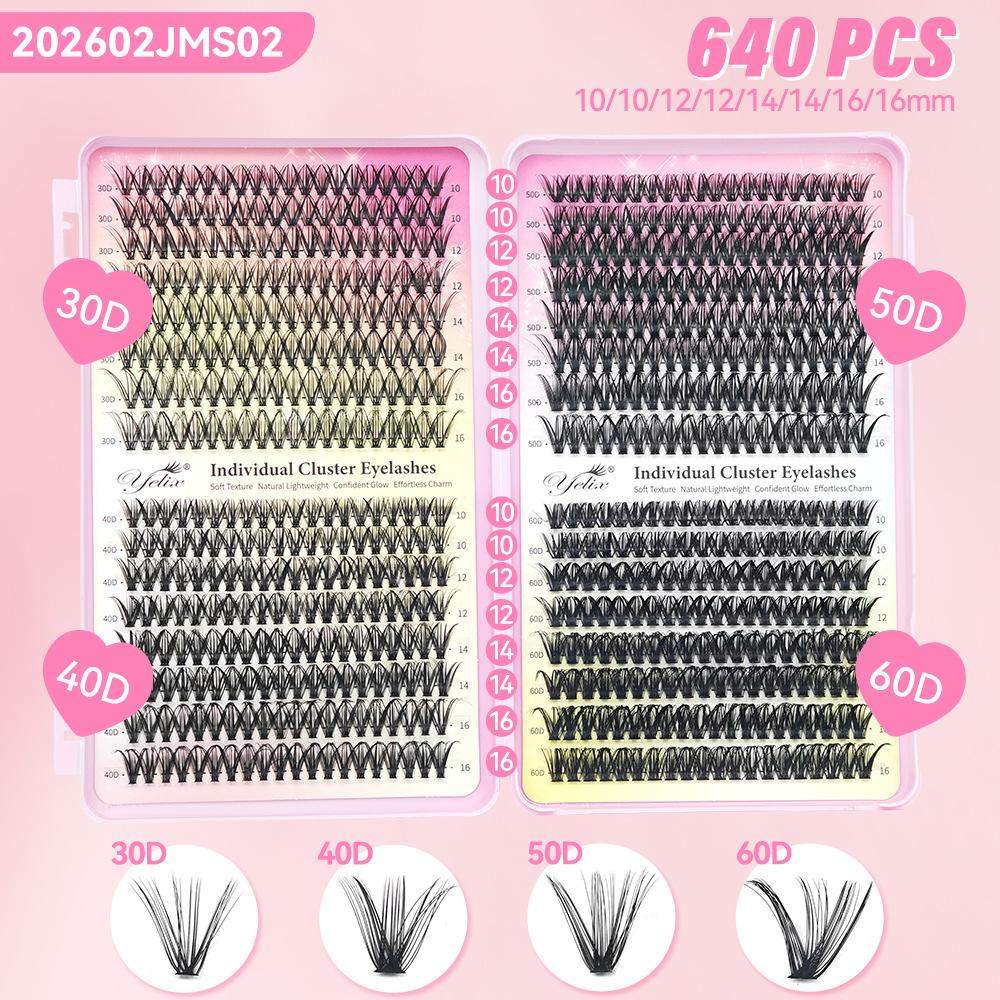 False Eyelash Book Glue Large Capacity Mixed Single Cluster Segmented 30D40D50D Hair