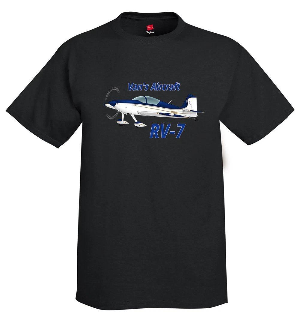 Van s Aircraft RV-7 (Gold/Blue) Airplane T-Shirt - Personalized w/ Your N# 2XL