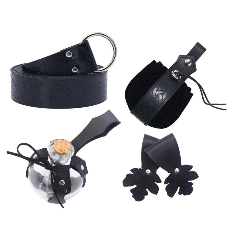 1 Set Medieval Belt Potion Bottle Skirt Hikes Mug Holder Halloween Renaissance Accessories Medieval Cosplay Set