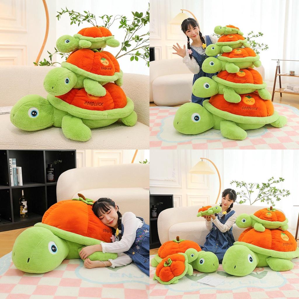 Cute And Cuddly Plush Toy Good Persimmon Turtle For Kids And Girls, Cartoon Style