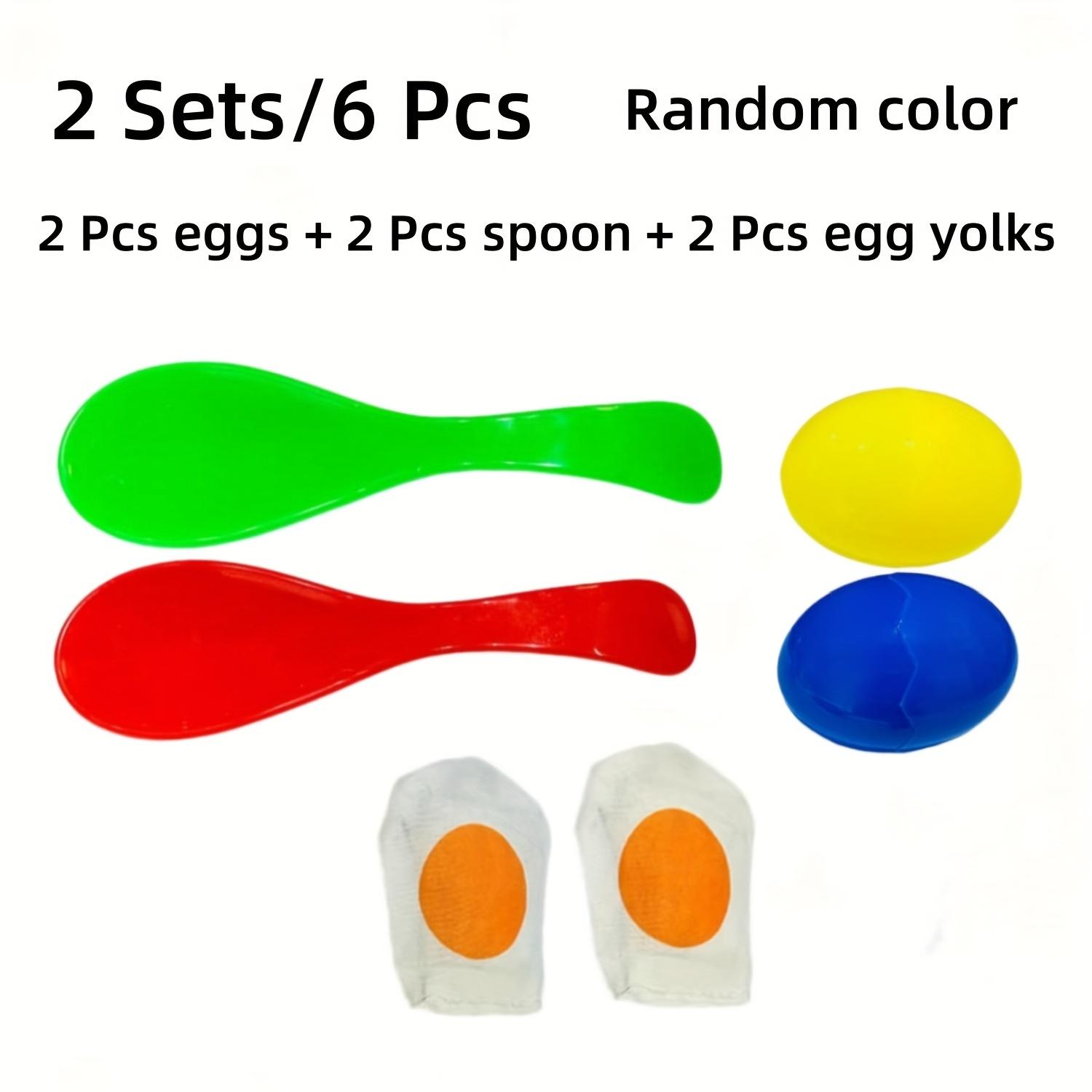 

Easter Egg and Spoon Race Game Set with Egg Yolk-Outdoor Lawn Relay Race Day Party Game,Suitable for Bachelorette Party Supplies