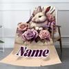 Beautiful Rabbit Customize Your Name Blanket Warm Comfortable And Soft Blankets Are Suitable For Home Chairs Office Sofas Sofas Office Camping And