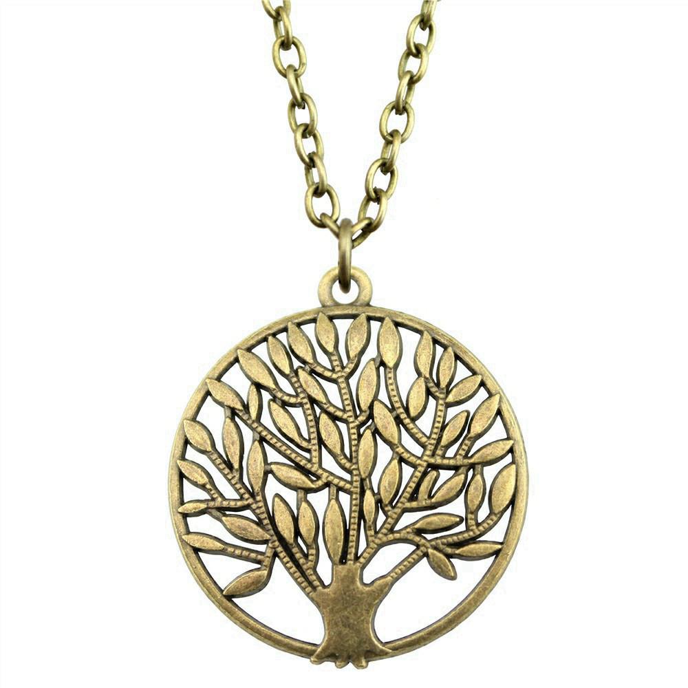 Tree of Life Pendant Openwork Necklace Nature Boho Celtic Jewelry 45cm or 70cm long chain