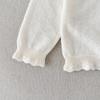 Baby Girl Cotton Cardigan with Cherry Embroidery - Spring/Summer Lace Knitwear