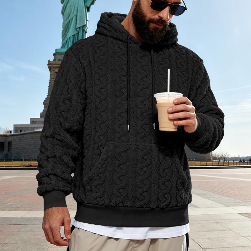 Herren S Lockerer Winter Vintage Warmer Kapuzenpullover Mit Taschen