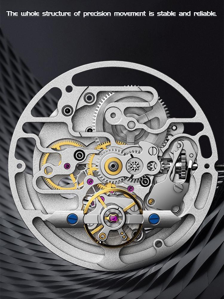 Skeleton Watches Mechanical Automatic Watch Men Tourbillon Sport Clock Casual Stainless Steel Wrist Watch Relojes Hombre