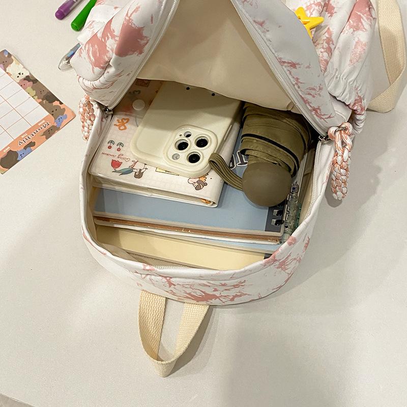Schoolbag niche Japanese ins smudge bag women's simple design backpack 1011 new fashion commuter backpack