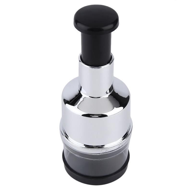 Stainless Steel Manual Onion Chopper Garlic Crusher Pressing Food Cutter Slicer