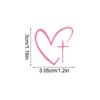 Heart Shape Cross Mirror Stickers 2 Pcs Creative Rearview Mirror Decoration Decals Waterproof Sticker For Vehicles RV Automotive