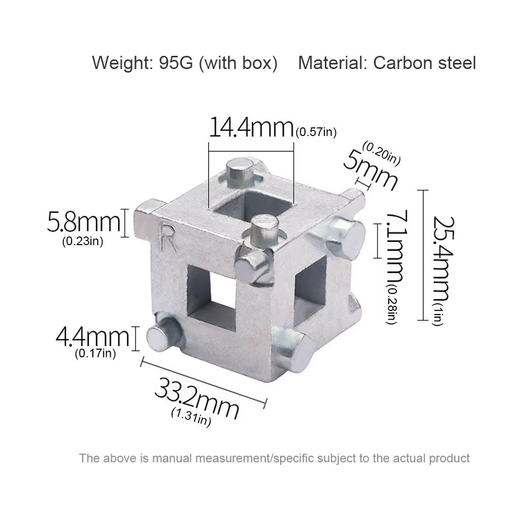 Brake Wheel Cylinder Splitter Disc Brake Air Pump Adjustment Tool Car Rear Disc Brake Caliper Piston 3/8 Inch Square Drive Tool-