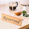Stainless Steel Double Side Food Service Reserved Table Sign for Restaurant Bar Pub