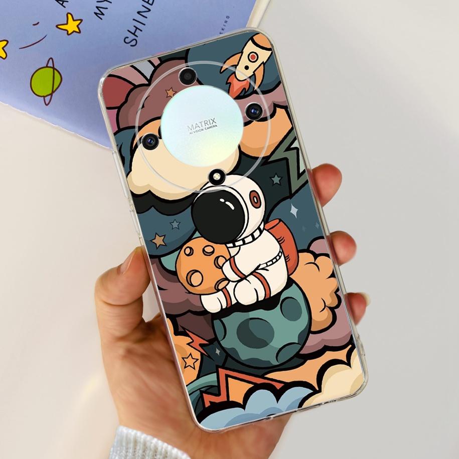 For Honor X9b 5G Case 2023 Fashion Flower Clear Silicone Soft Back Cover For Honor X9a RMO-NX1 Funda HonorX9 X 9 X 9B X 9A Coque
