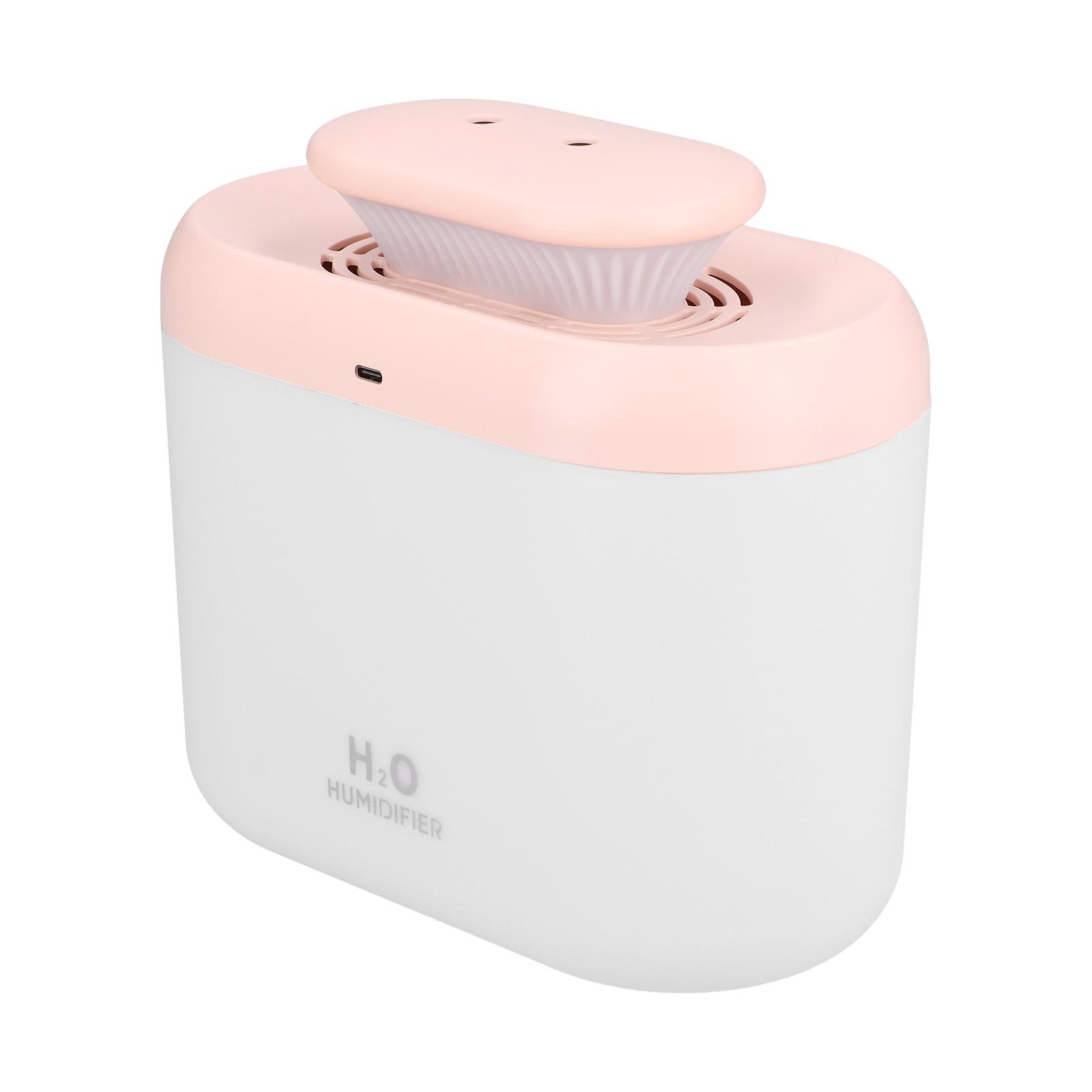 

Mist Humidifier 3500ml Large Capacity Silent Diffuser with Night Light for Home OfficePink рожевий