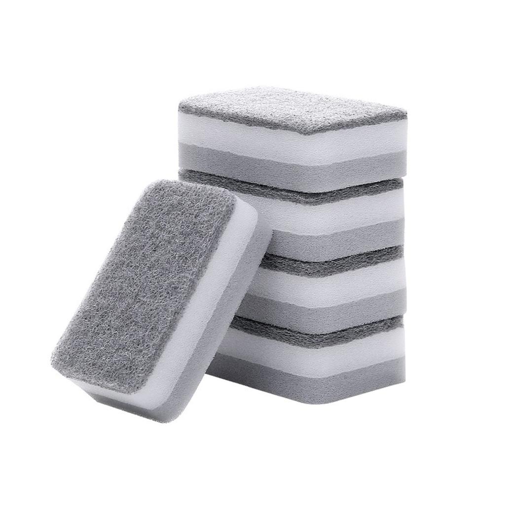 (Great home)Kitchen Dishwashing Double-sided Scrubbing Sponge Scratch Cleaning Sponge