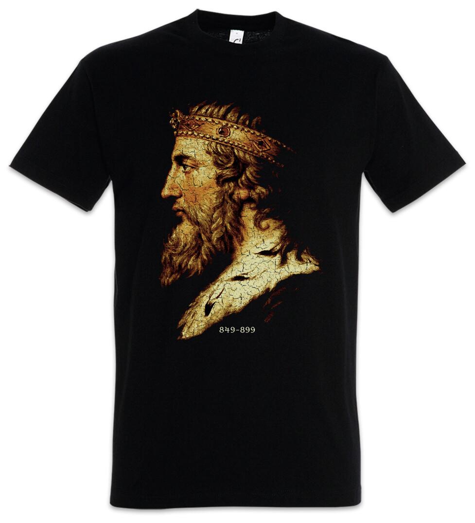 Alfred The Great T-Shirt King Portrait Kingdom Wessex Anglo-Saxons England UK S