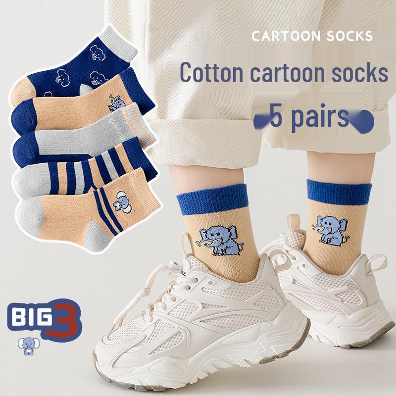 Children's Cartoon Mid-Calf Socks - Multiple Styles, For Boys, Girls, and Babies, Perfect for Autumn/Winter Sports and Students