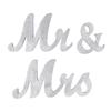 Mr and Mrs Signs Wooden Silver Letters MR MRS Decorations Wedding Holiday Home Decoration Photo Props