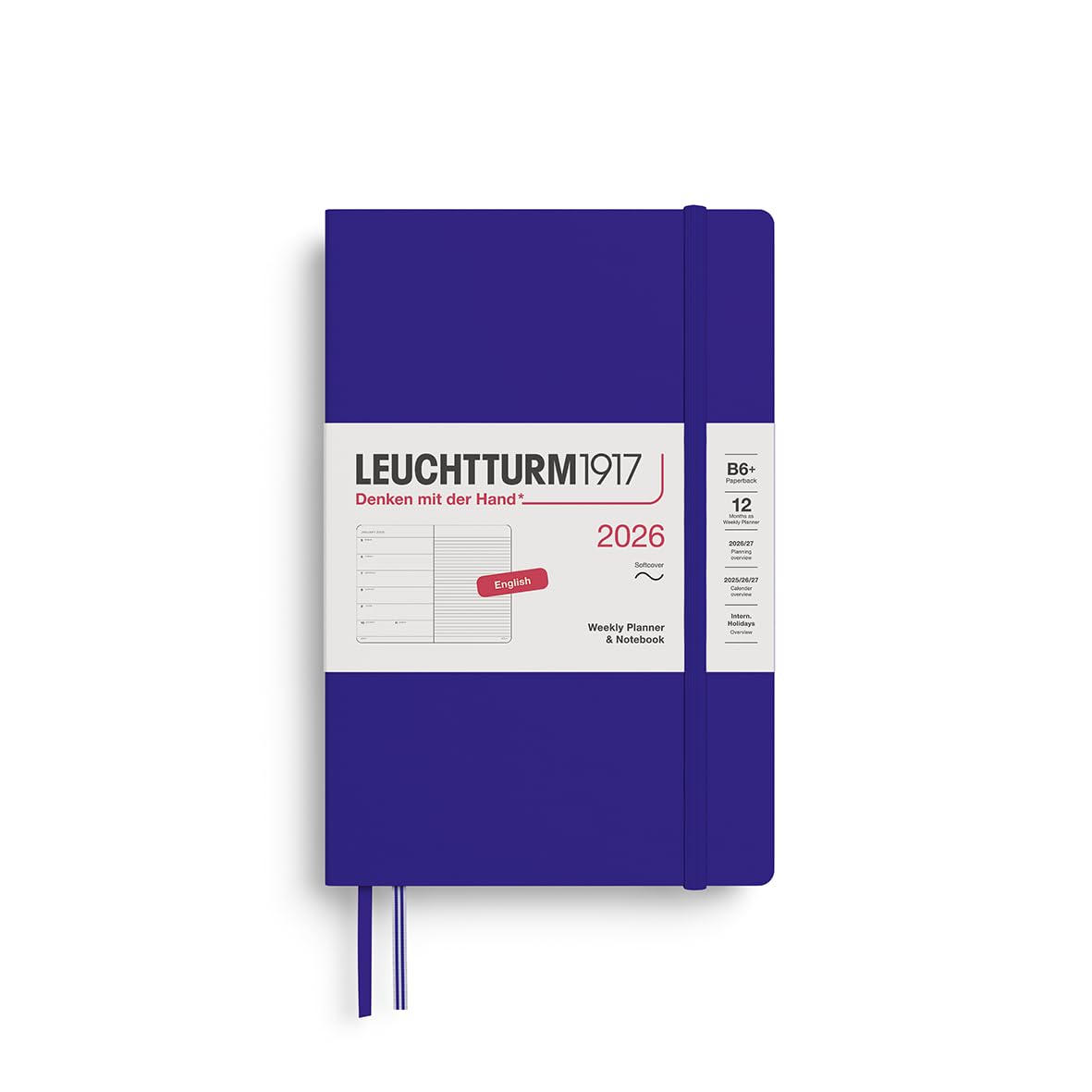 

Leuchtturm 2026 January Soft Official Import Planner, Start, B6, Weekly, Ink, 372691,