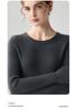 Women's 100% Pure Cashmere Round Neck Minimalist Sweater - Soft, Skin-Friendly, Slim-Fit Pullover Knitwear.