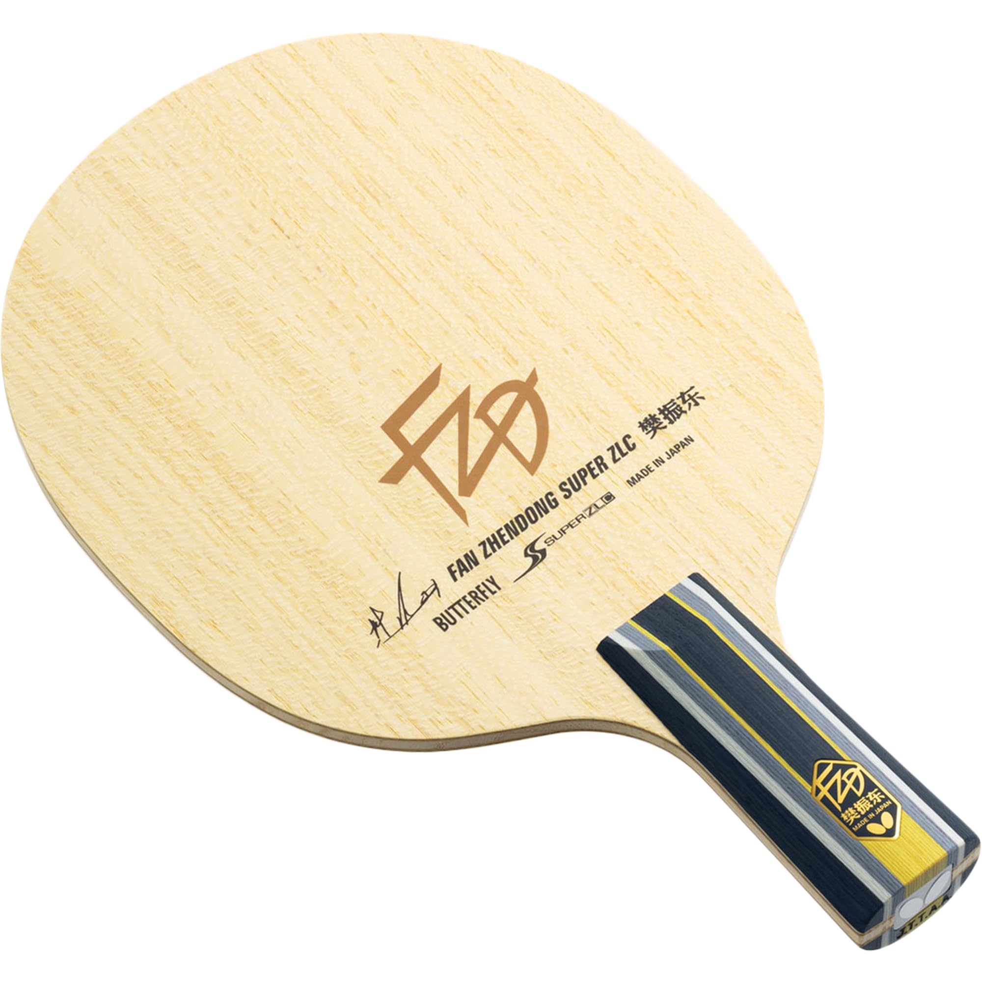 

Butterfly Zhendong SUPER ZLC-CS Chinese-Style Pen Table Tennis Racket 24210 Blade Size 161 x 150 mm Round